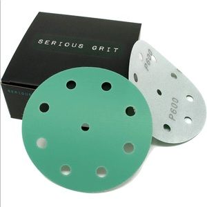NIB Serious Grit 5-Inch 9-Hole 600 Grit Sanding Discs 50 PACK BOX